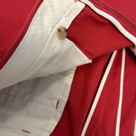 Polo Ralph Lauren NWOT 38/32 salmon m/red cotton classic khakis ultra preppy - Picture 8 of 13